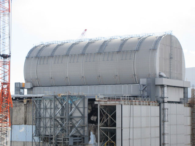 福島第一原子力発電所4号機建屋写真